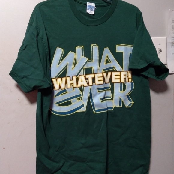 Freeze brand green tshirt says "WHATEVER" Size large - Picture 1 of 4